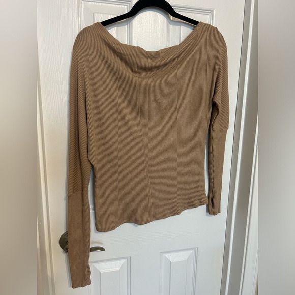 NWT Enza Costa Ribbed Jersey Knit One Shoulder Slouch Top - Picture 8 of 12